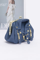 Faux Denim Leather Jacket Style Crossbody Bag | Mixtshop LLC