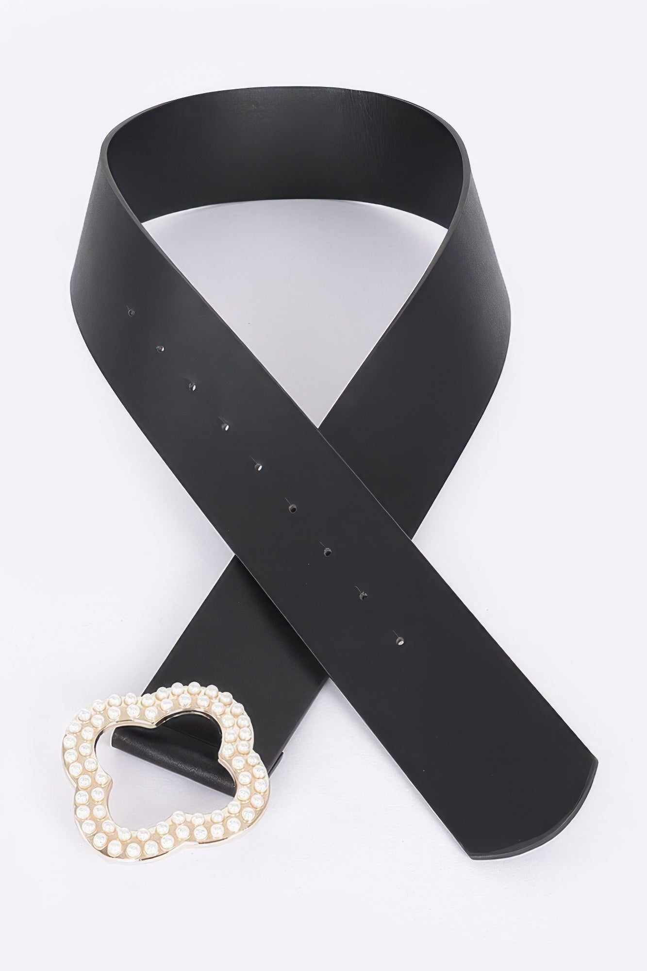 Pearl Metal Buckle Metallic Stretch Belt | Mixtshop LLC