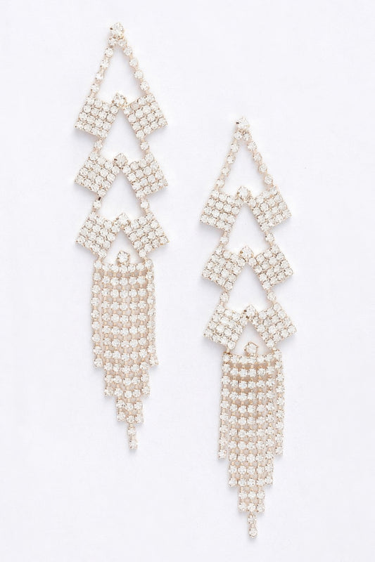 Rhinestone Fringe Earring | Mixtshop LLC