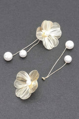 Faux Pearl Gold Plated Metal Earring | Mixtshop LLC