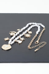 Multi Shiny Charms Beaded Necklace | Mixtshop LLC