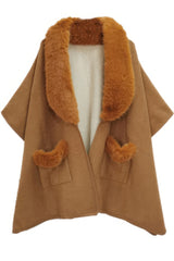 Faux Fur Collar Kimono | Mixtshop LLC