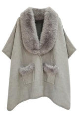 Faux Fur Collar Kimono | Mixtshop LLC