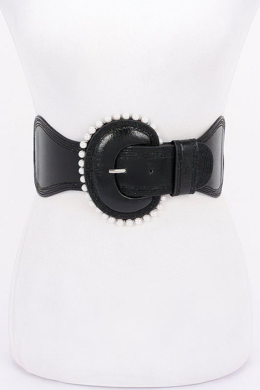 Pearl Metallic Pu Elastic Belt | Mixtshop LLC