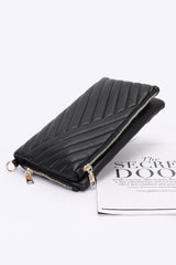 Quilted Faux Leather Half Folded Cltuch | Mixtshop LLC
