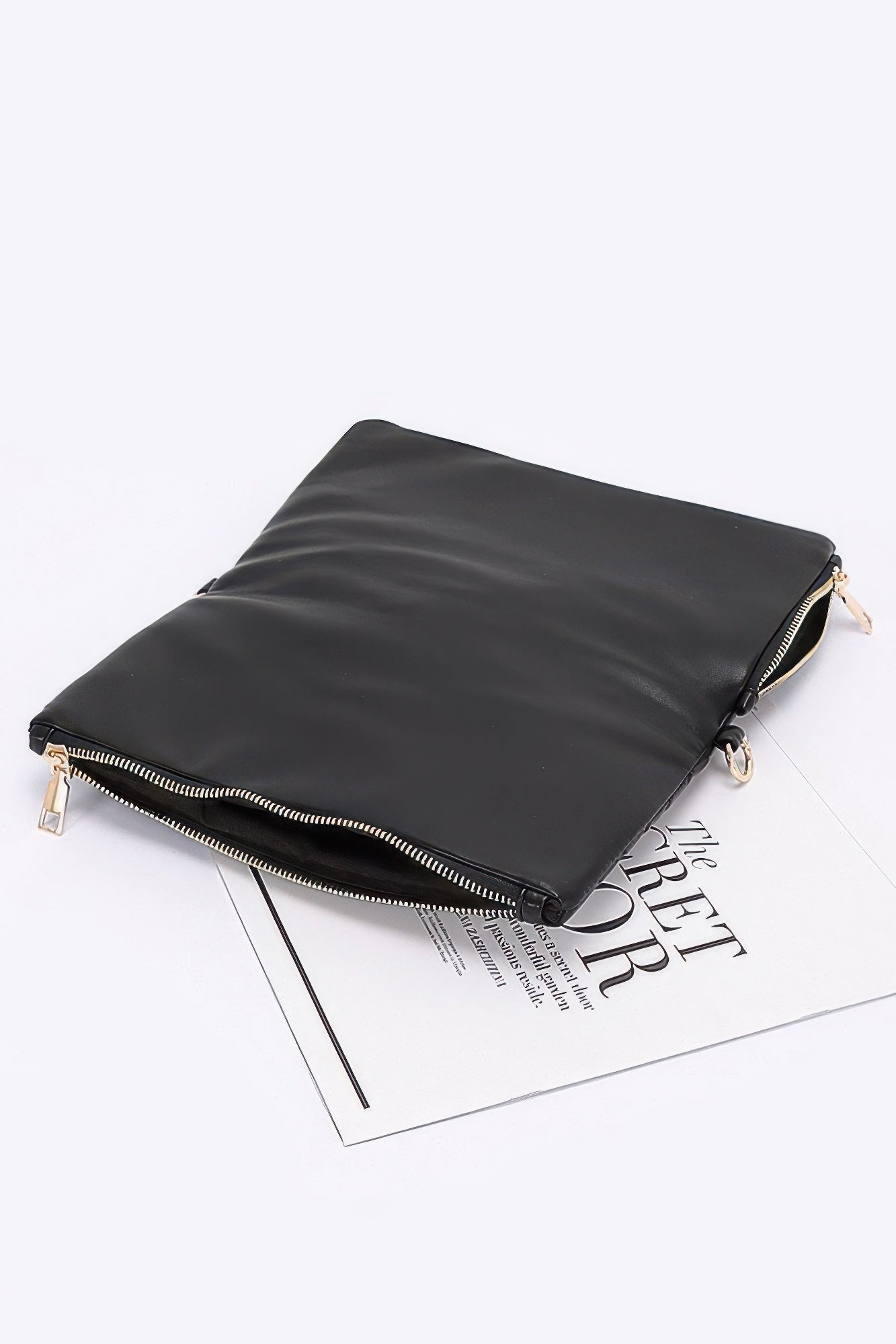 Quilted Faux Leather Half Folded Cltuch | Mixtshop LLC
