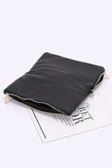 Quilted Faux Leather Half Folded Cltuch | Mixtshop LLC