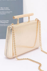 Metal Handle Top Case Clutch | Mixtshop LLC