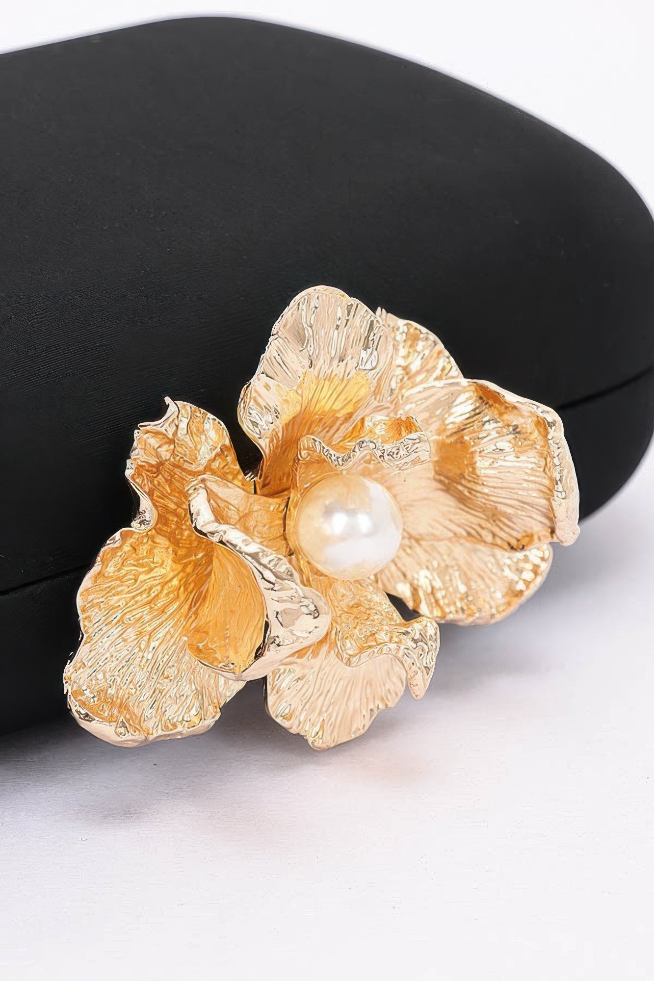 Big Metal Flower Satin Case Bag | Mixtshop LLC