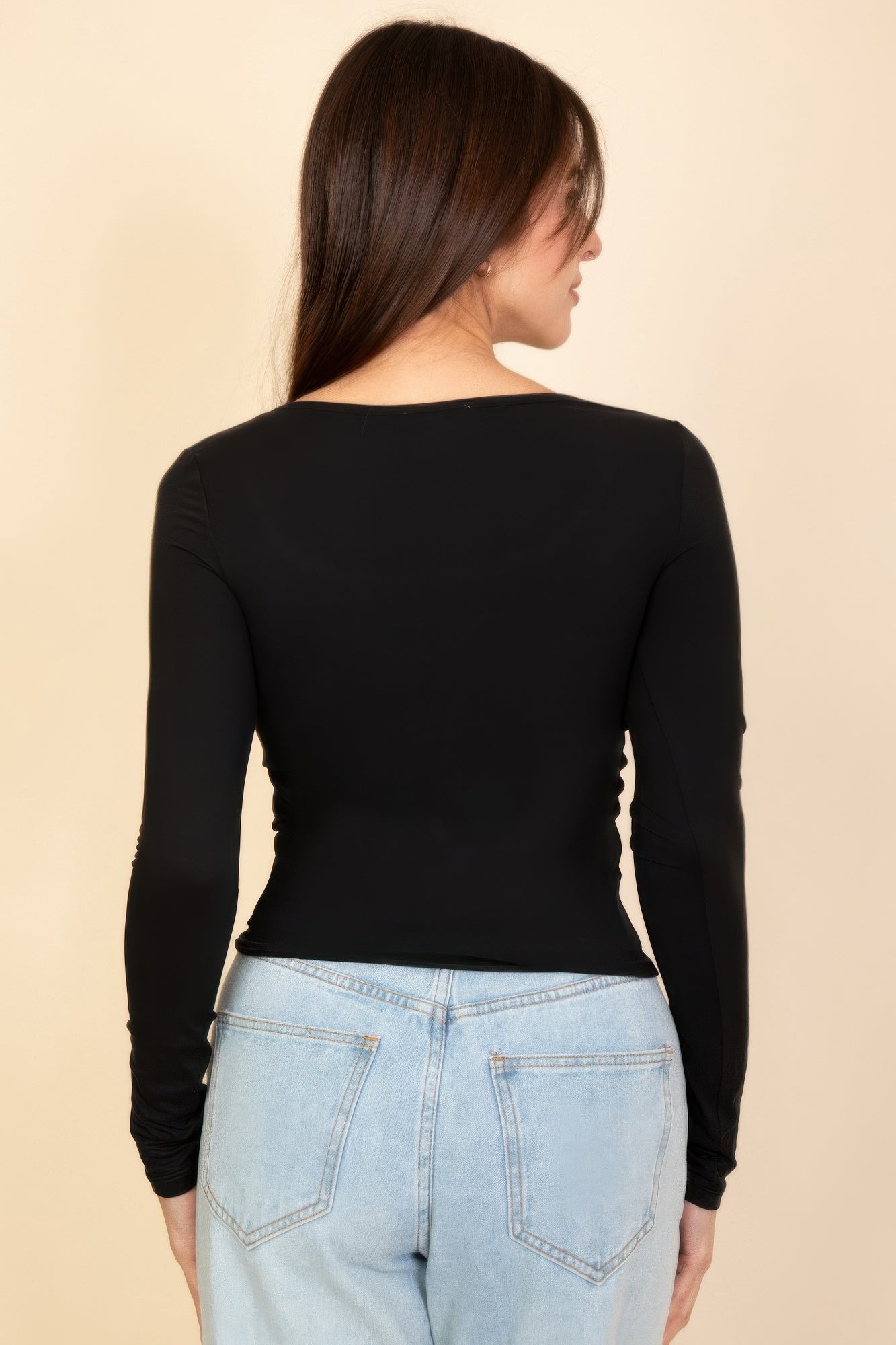 Square Neck Long Sleeve Top | Mixtshop LLC