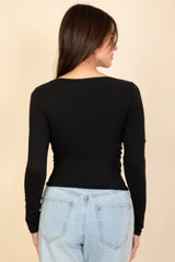 Square Neck Long Sleeve Top | Mixtshop LLC