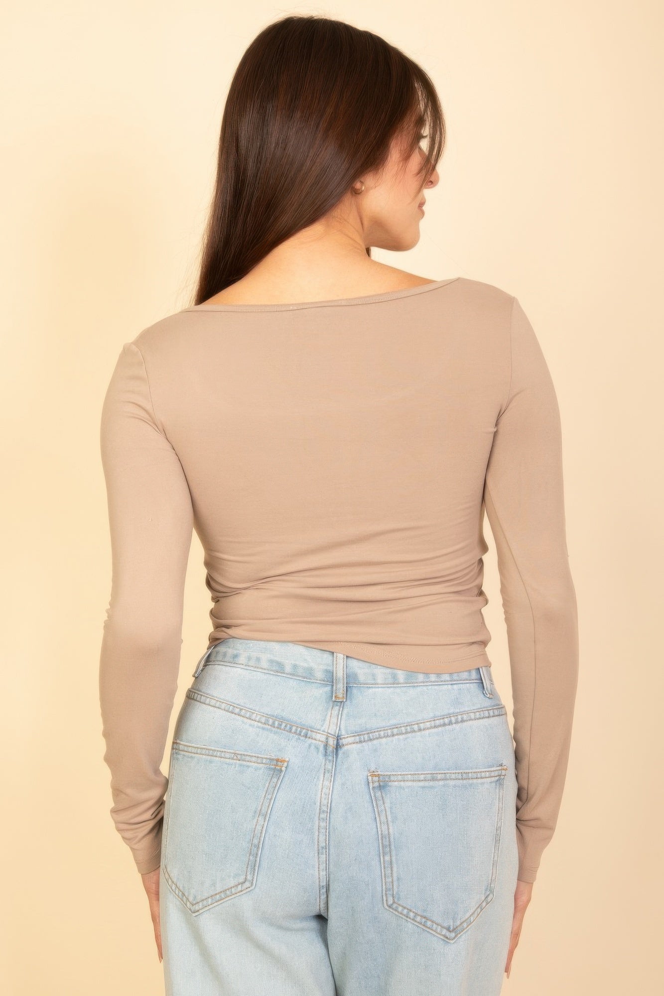 Square Neck Long Sleeve Top | Mixtshop LLC