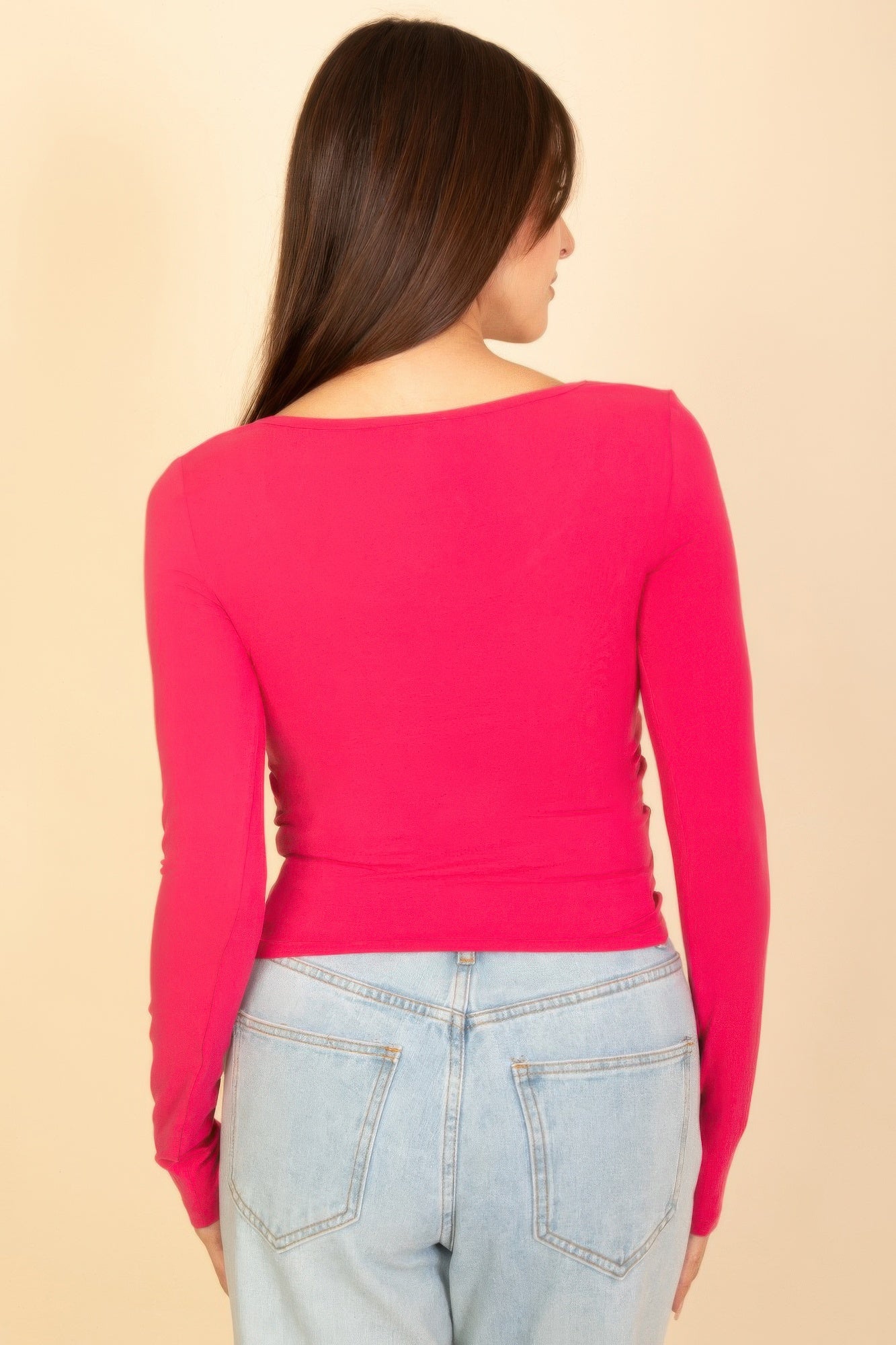 Square Neck Long Sleeve Top | Mixtshop LLC