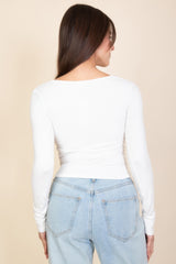 Square Neck Long Sleeve Top | Mixtshop LLC