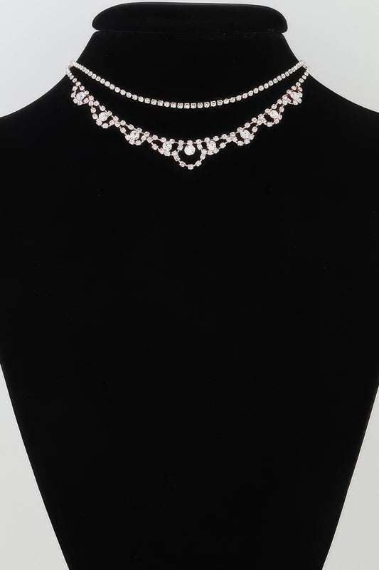 Bejeweled Curtain Drop Ballgown Necklace | Mixtshop LLC