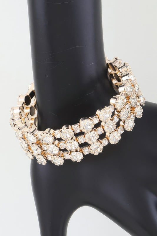 Triple Bejeweled Cuff Bracelet | Mixtshop LLC