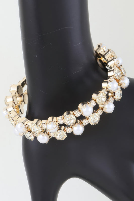 Double Pearled Cuff Bracelet | Mixtshop LLC