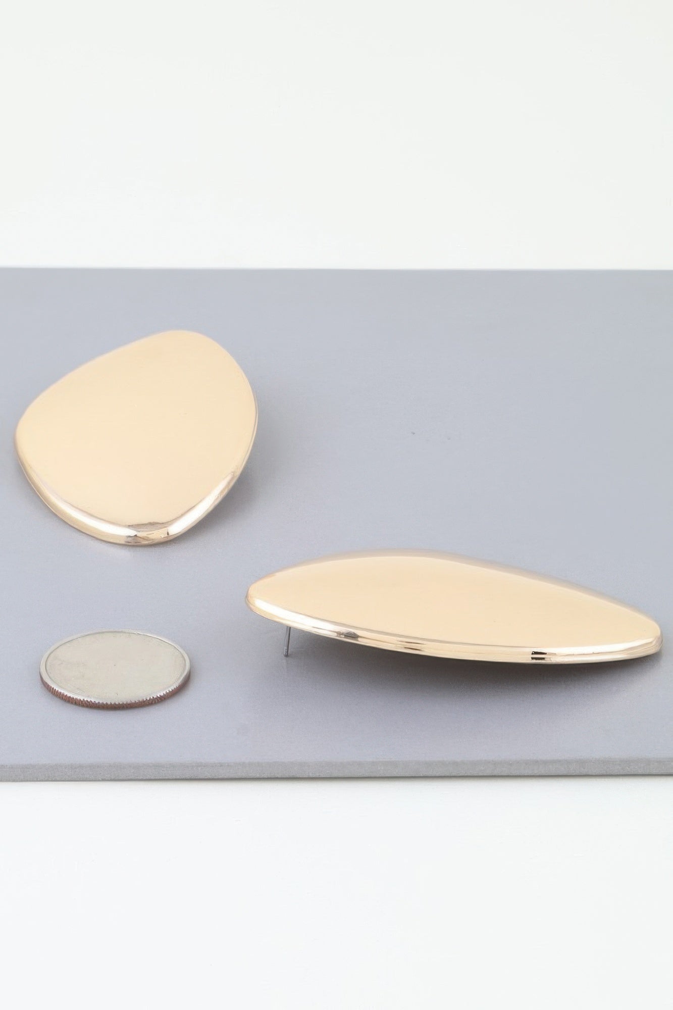 Modern Abstract Plate Stud Earrings | Mixtshop LLC