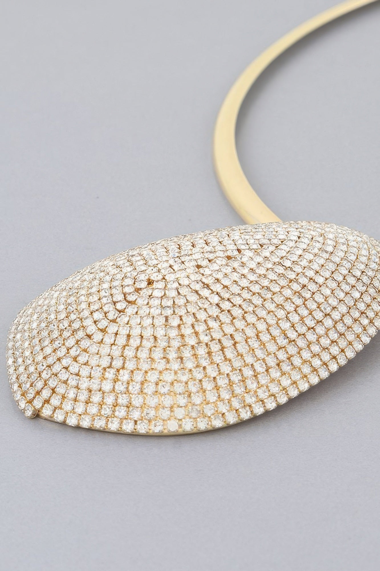 Rhinestone Plate Choker Necklace | Mixtshop LLC