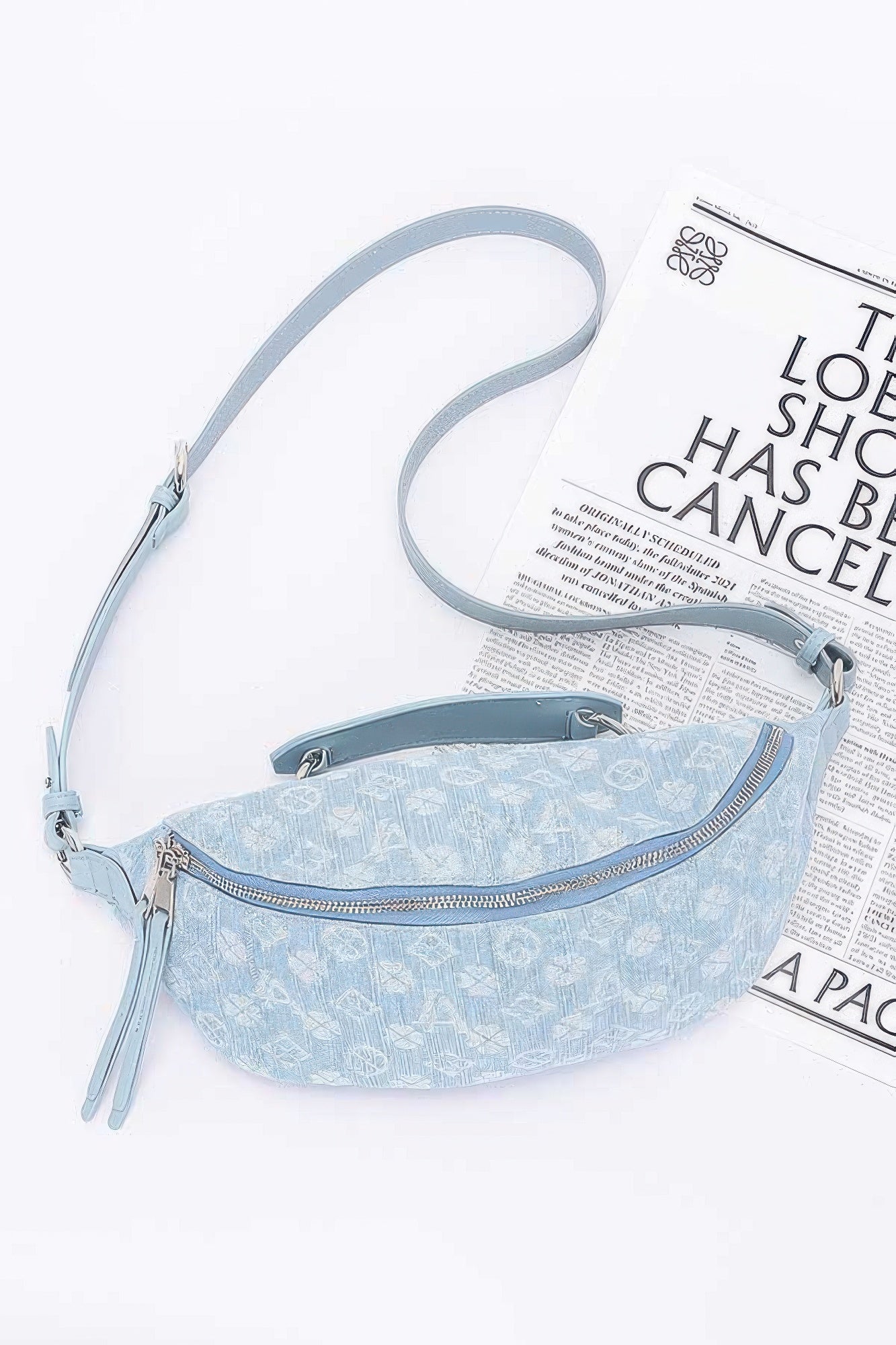 Embossed Denim Crossbody Bag | Mixtshop LLC