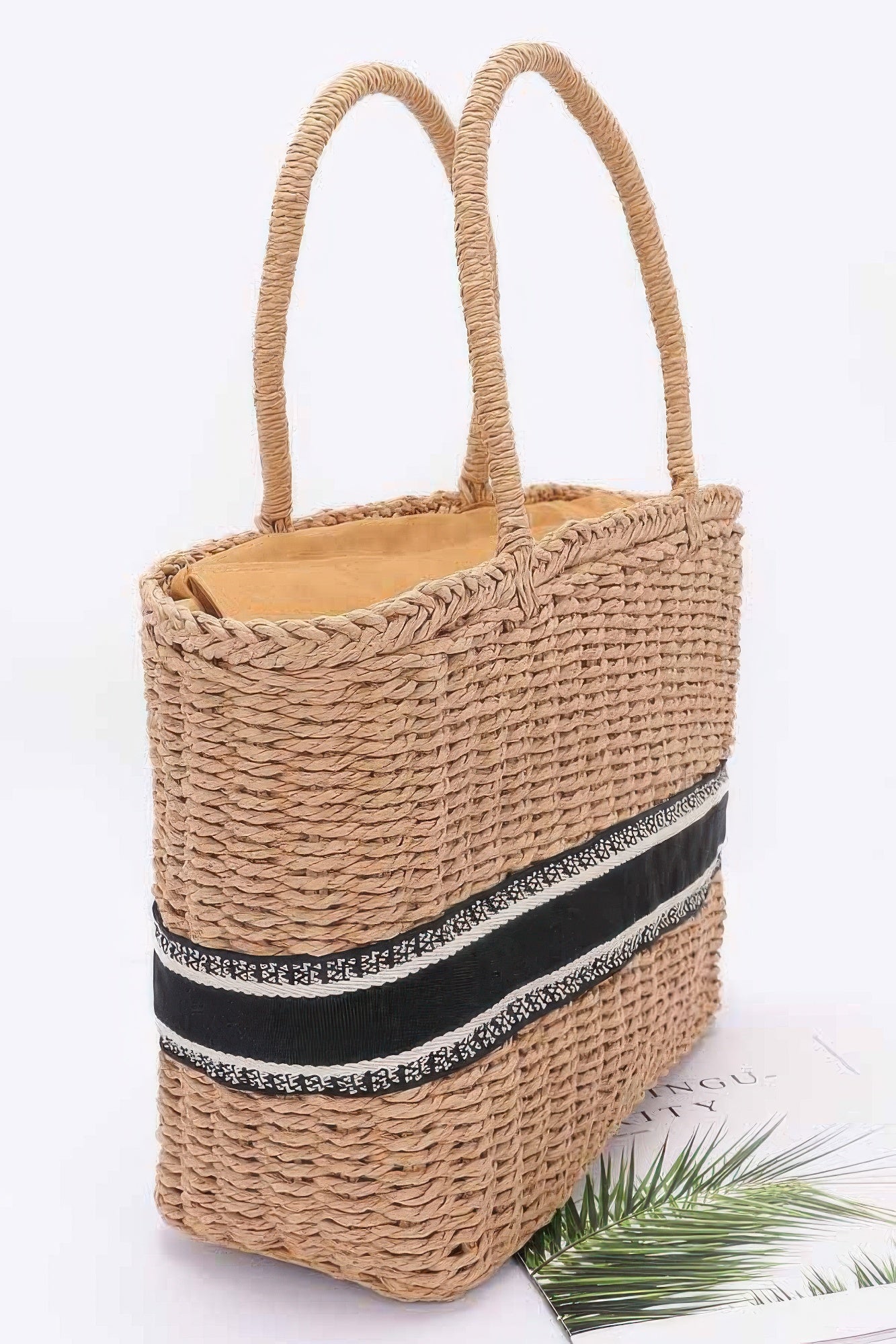 Faux Straw Tote Bag | Mixtshop LLC