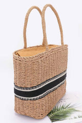 Faux Straw Tote Bag | Mixtshop LLC