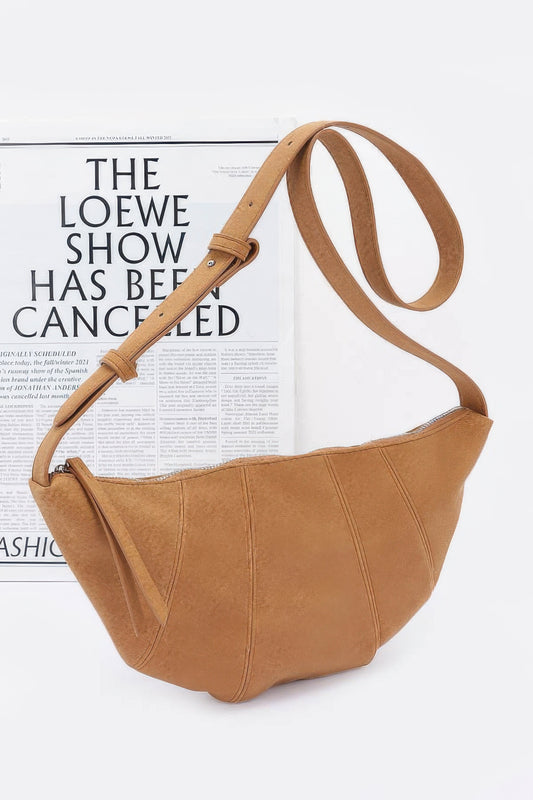 Faux Suede Croissant Bag | Mixtshop LLC