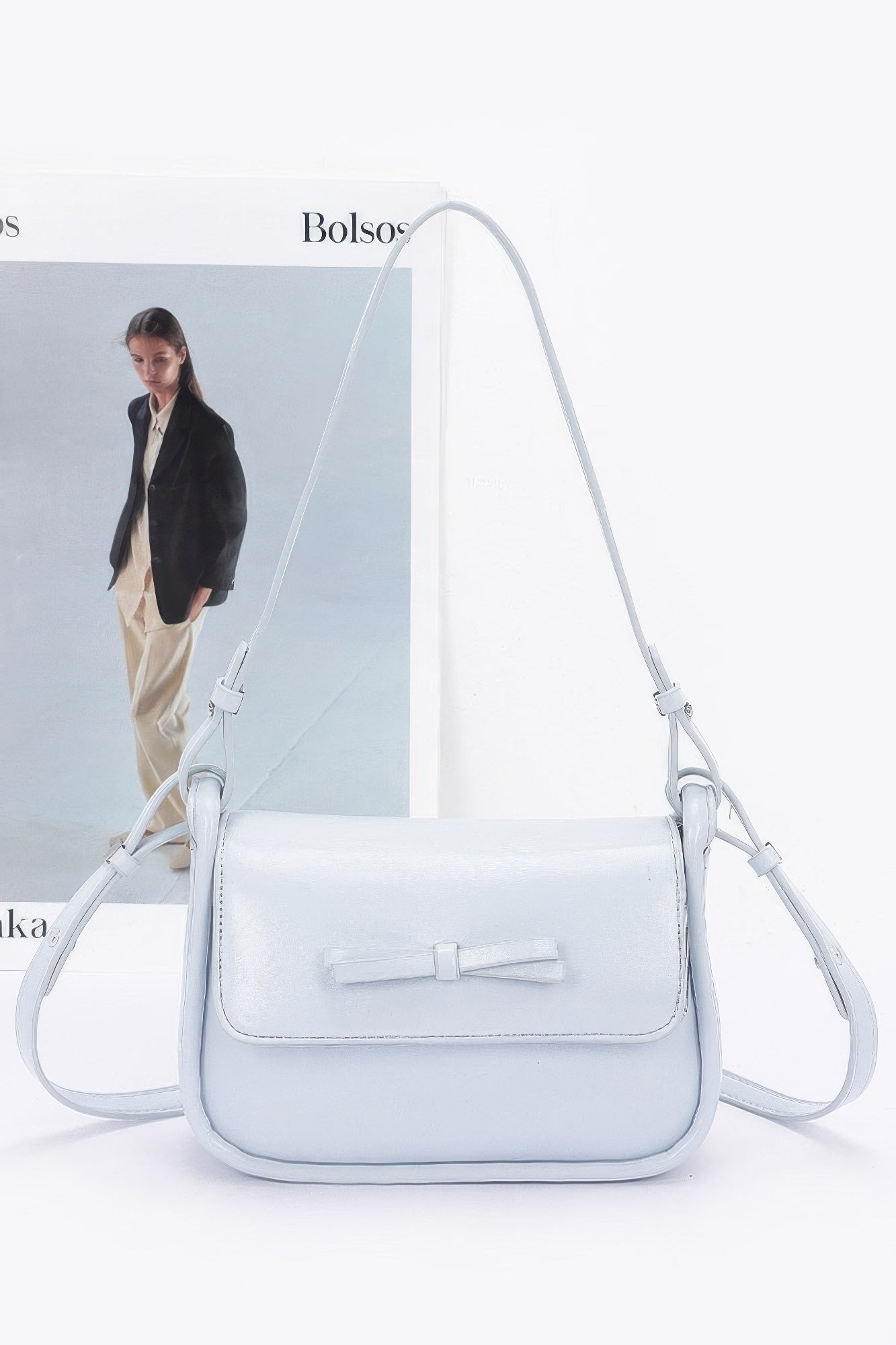 Faux Leather Bow Flap Bag | Mixtshop LLC