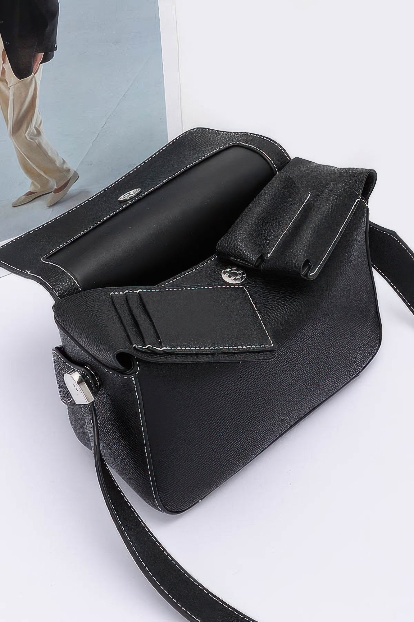 Faux Leather Crossbody Handle Bag | Mixtshop LLC
