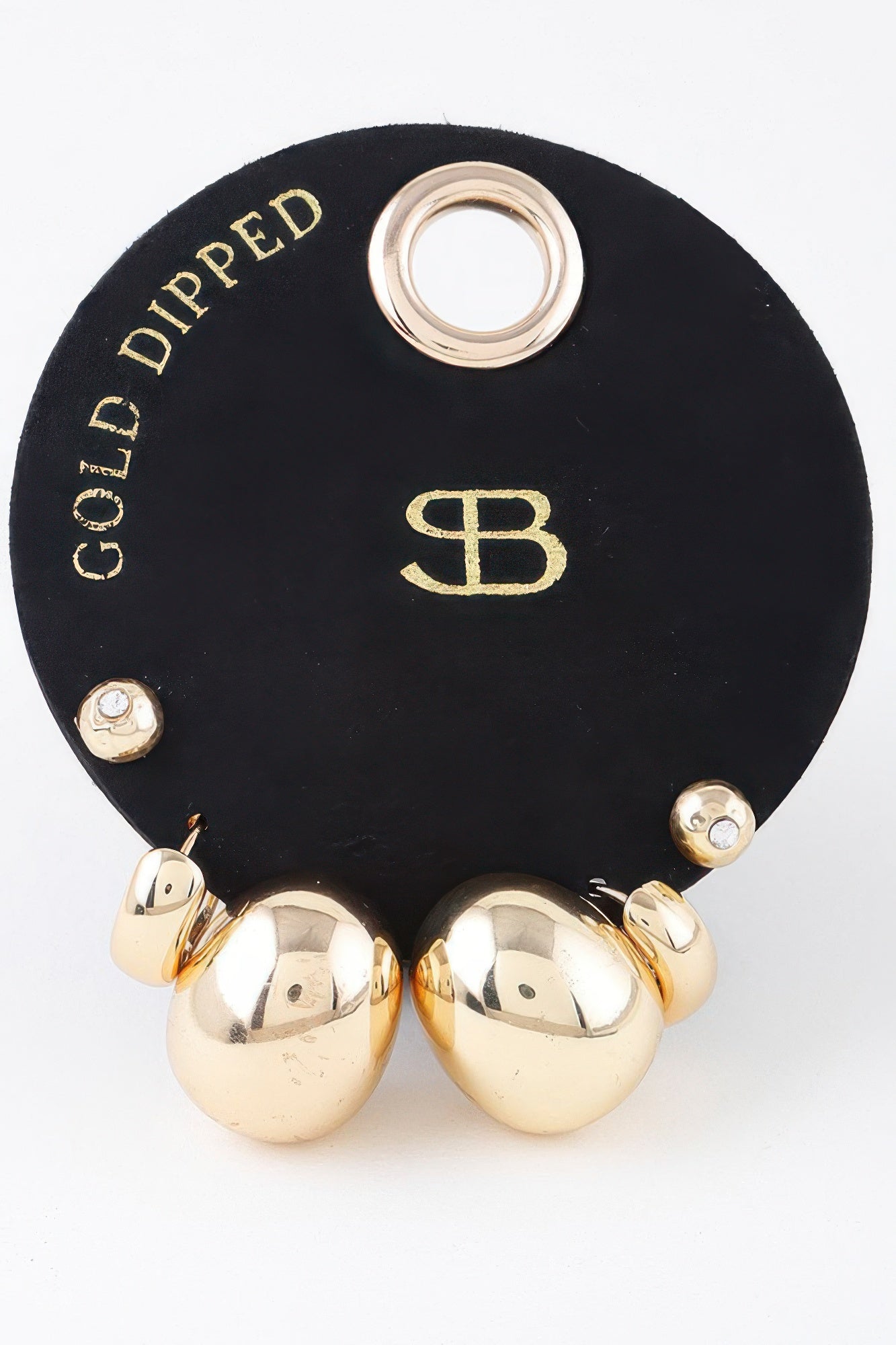 Multi Shiny Curved Earrings Set | Mixtshop LLC