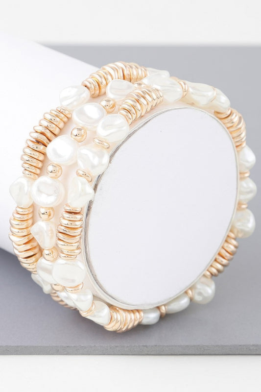 Multi Stone N Disc Bracelet | Mixtshop LLC