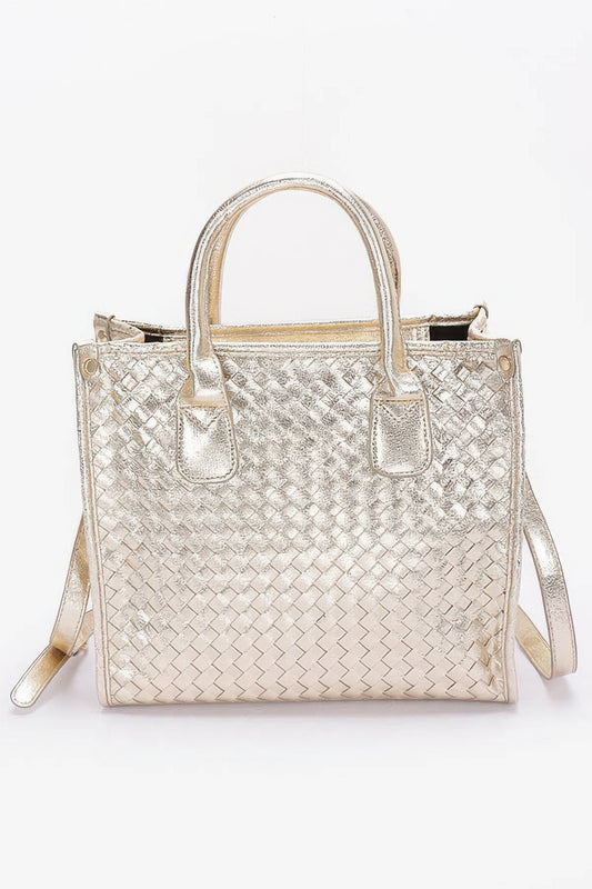 Metallic Braided Tote Bag | Mixtshop LLC
