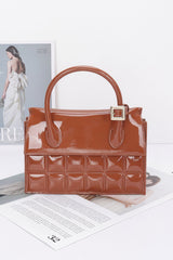 Embossed Enamel Top Handle Bag | Mixtshop LLC