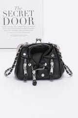 Faux Leather Jacket Style Crossbody Bag | Mixtshop LLC