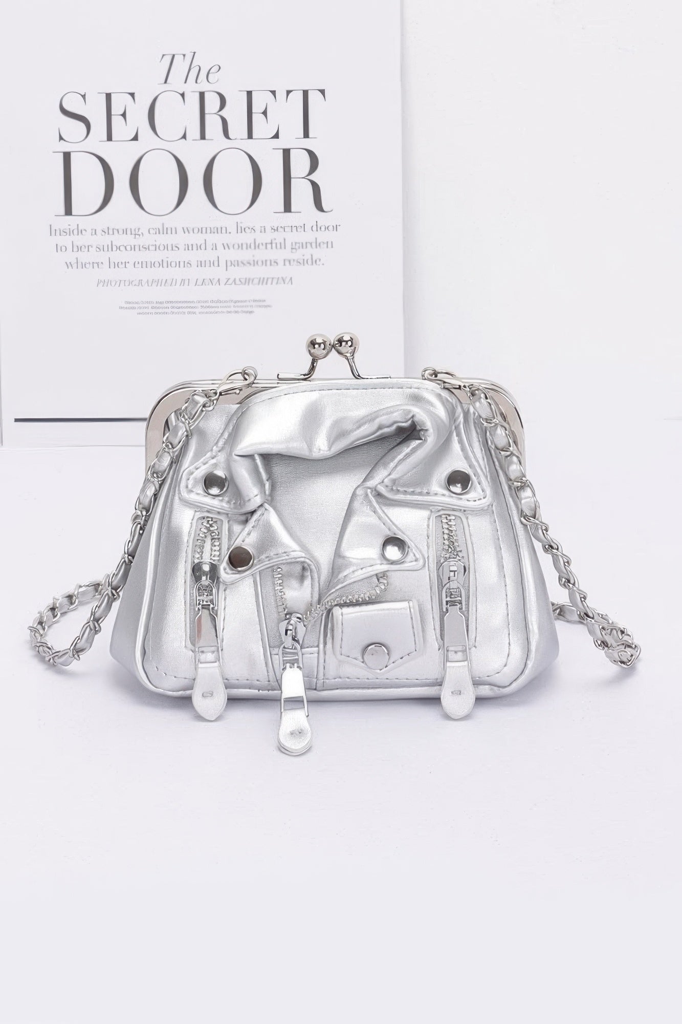 Faux Leather Jacket Style Crossbody Bag | Mixtshop LLC