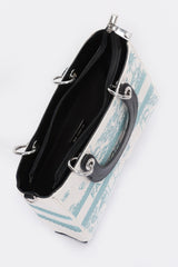 Embroidery Faux Leather Tote Bag | Mixtshop LLC