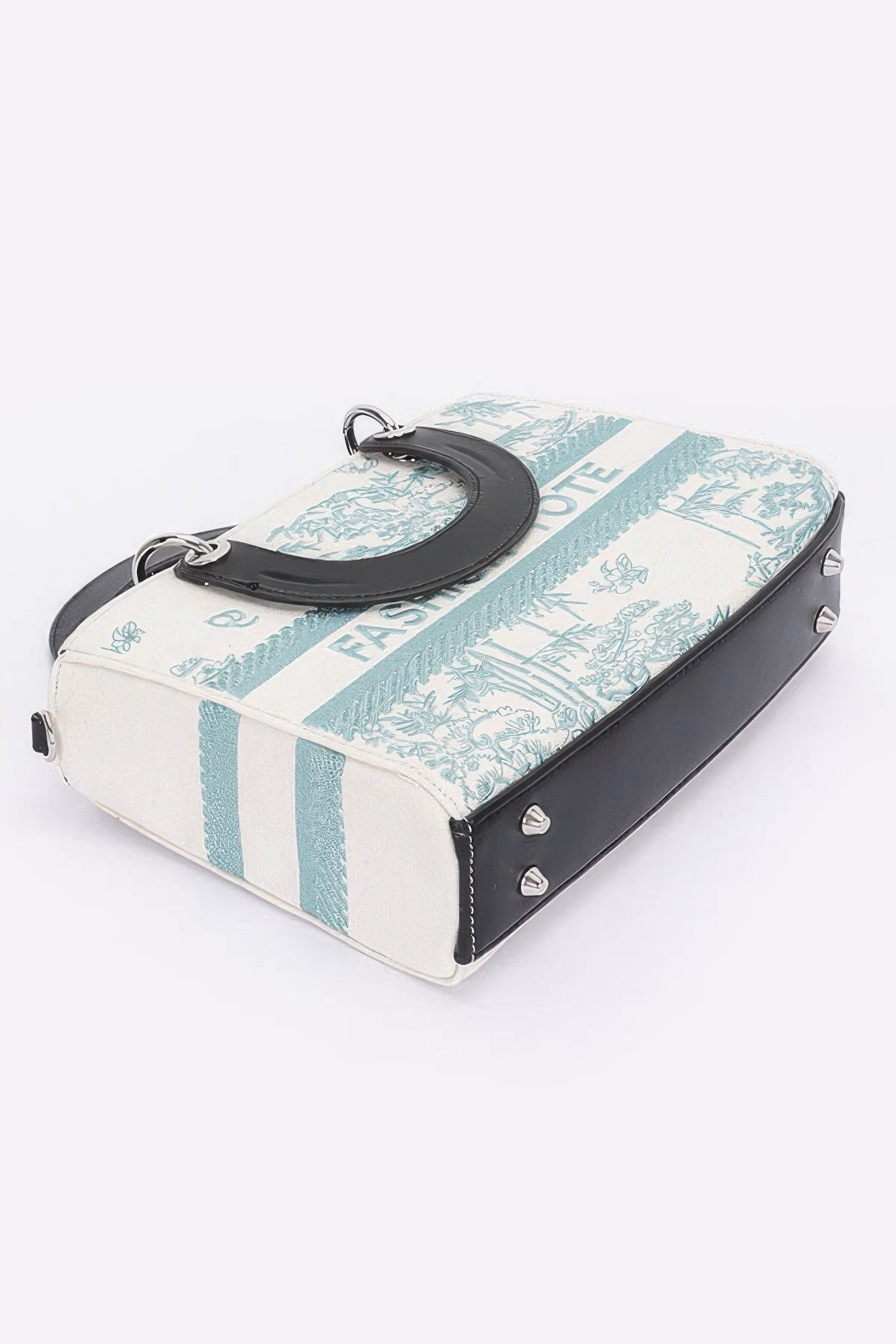 Embroidery Faux Leather Tote Bag | Mixtshop LLC