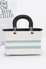 Embroidery Faux Leather Tote Bag | Mixtshop LLC