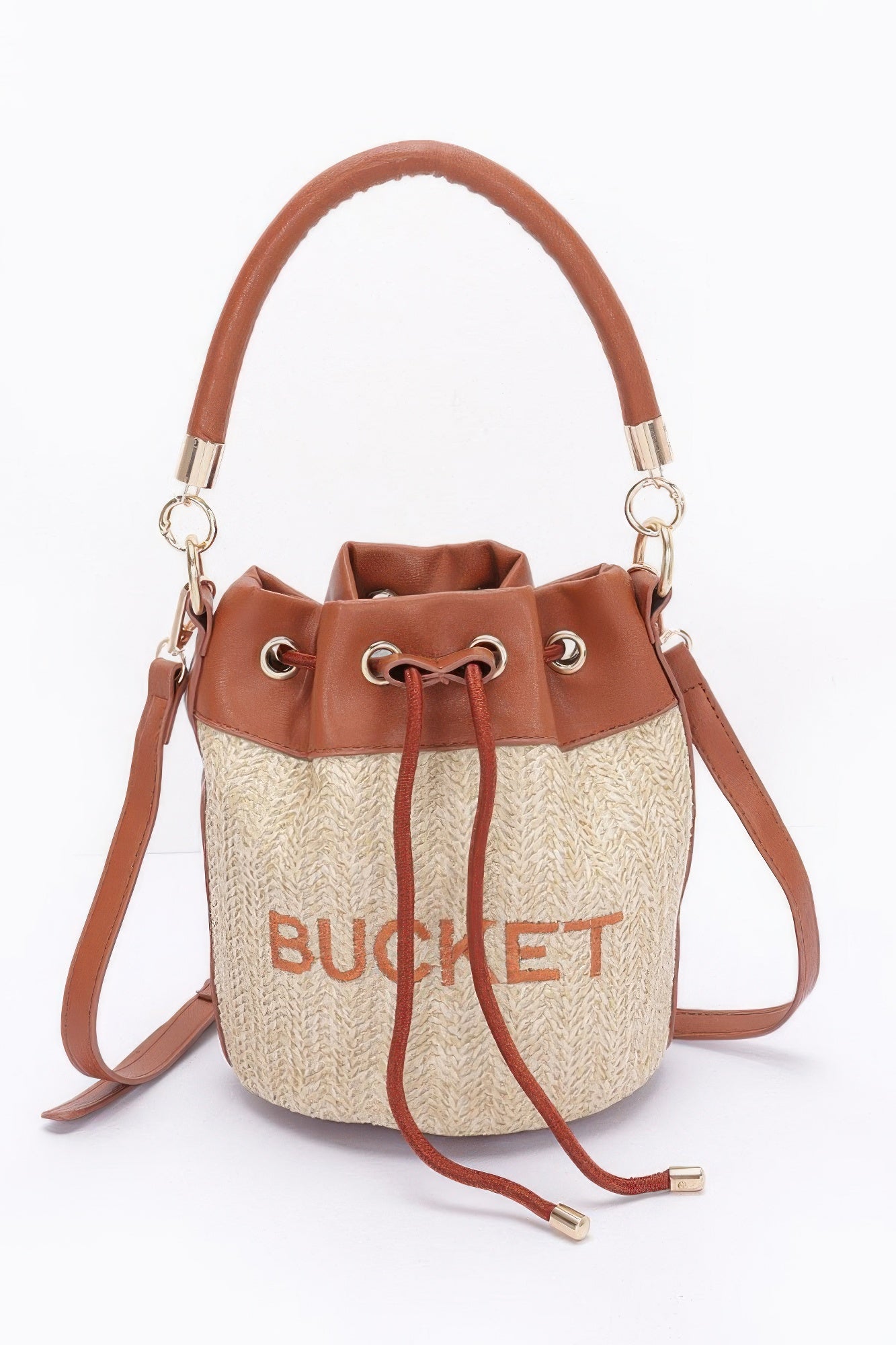 Faux Straw Bucket Bag | Mixtshop LLC