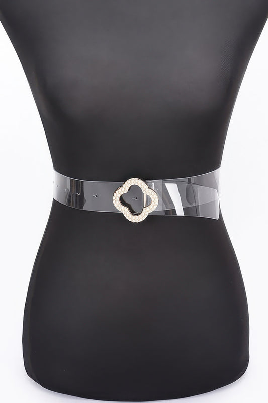 Pearl Metal Buckle Clear Belt | Mixtshop LLC