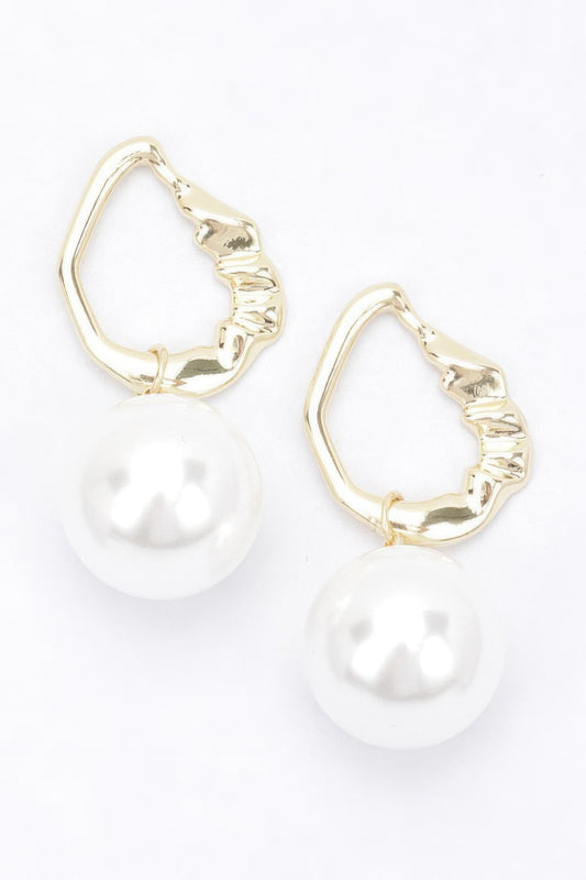Faux Pearl Metal Earring | Mixtshop LLC