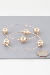 Triple Shiny Bead Hoop Earrings | Mixtshop LLC