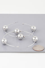 Triple Shiny Bead Hoop Earrings | Mixtshop LLC