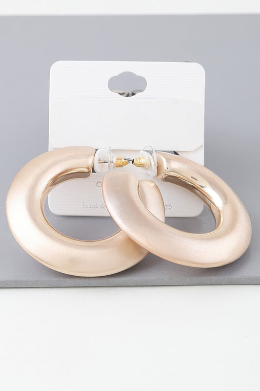 Matte Modern Hoop Earrings | Mixtshop LLC