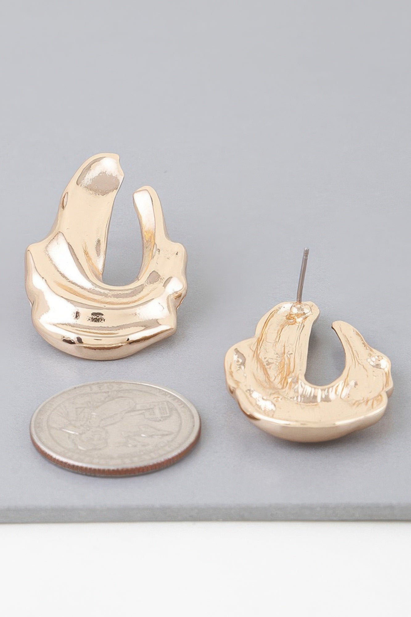 Shiny Ripple Drop Earrings | Mixtshop LLC