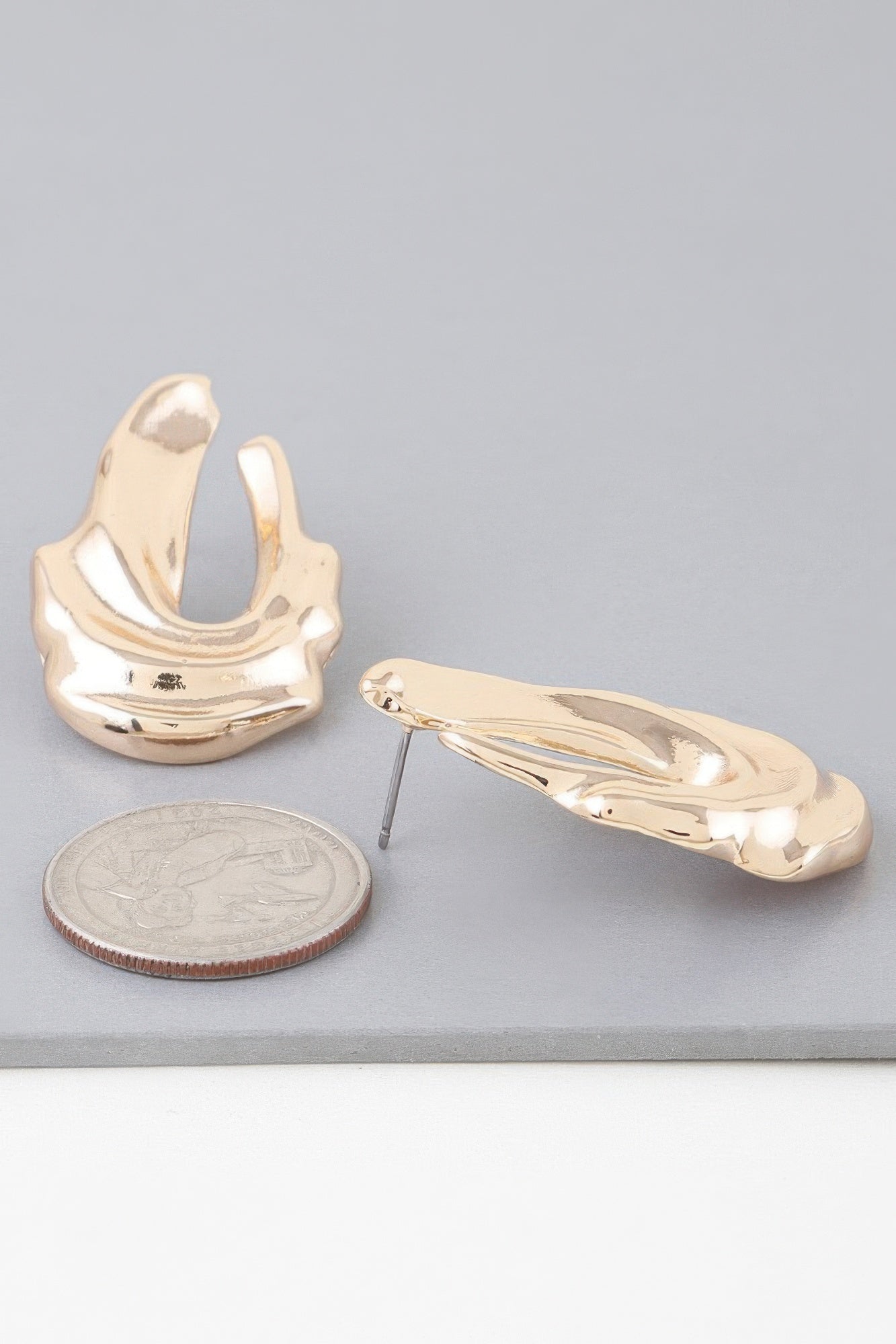 Shiny Ripple Drop Earrings | Mixtshop LLC