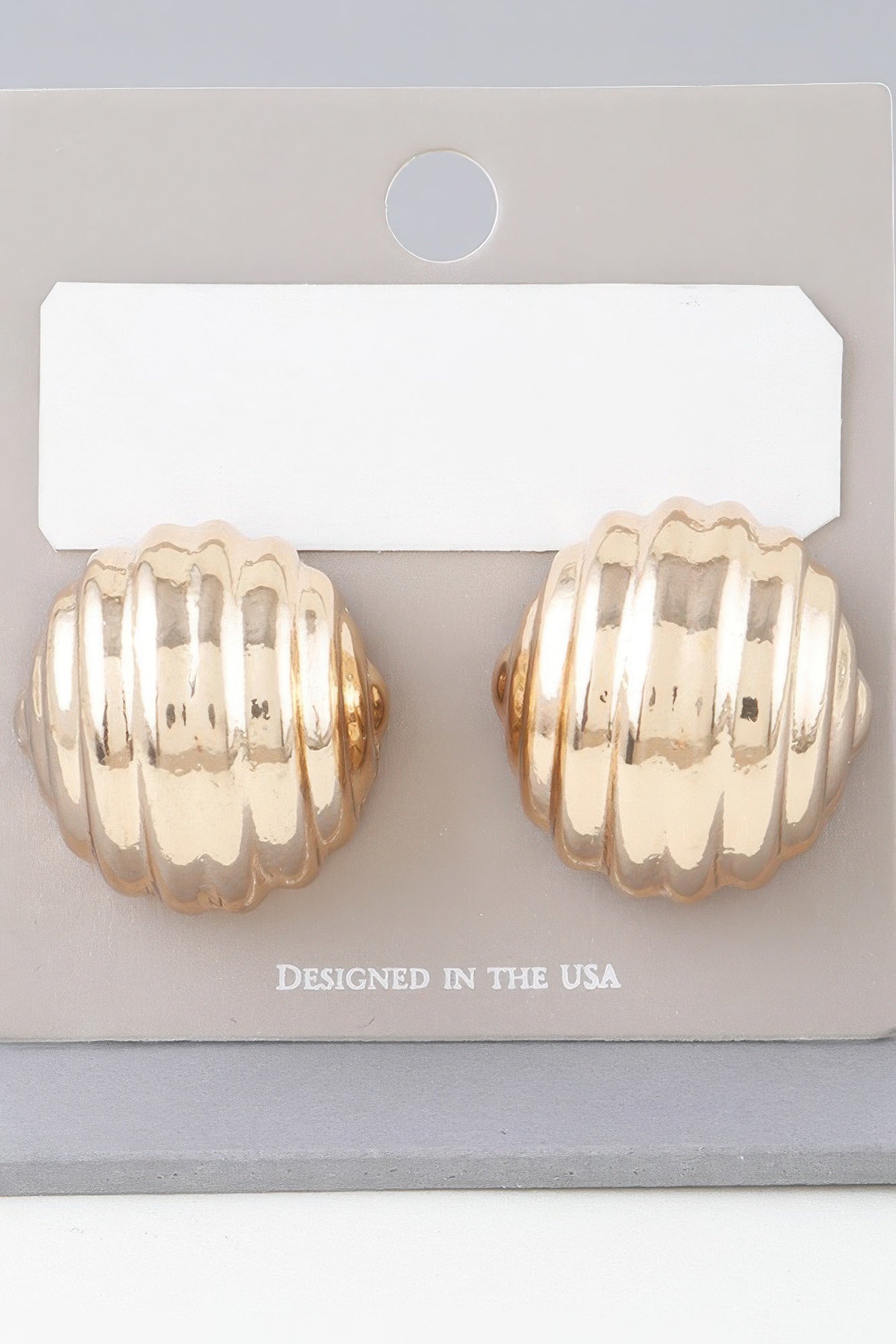 Multi Ribbed Dome Earrings | Mixtshop LLC