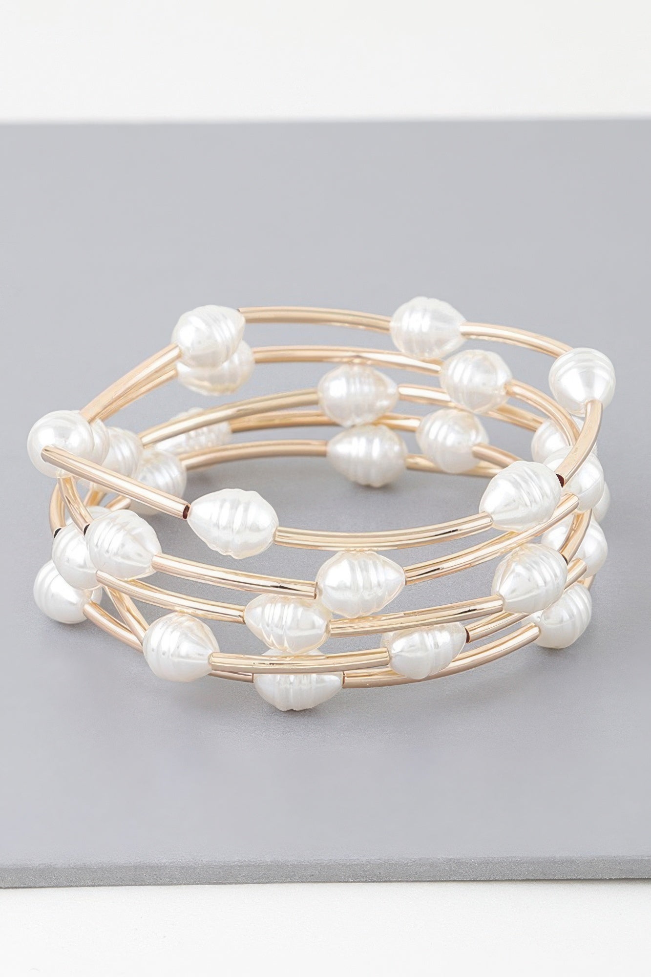 Multi Pearl Shell Tube Bracelet | Mixtshop LLC