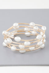 Multi Pearl Shell Tube Bracelet | Mixtshop LLC