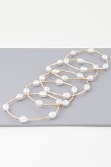 Multi Pearl Shell Tube Bracelet | Mixtshop LLC
